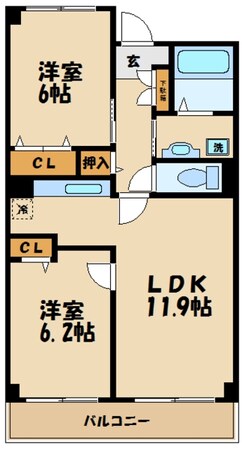 シャトル・国立の物件間取画像